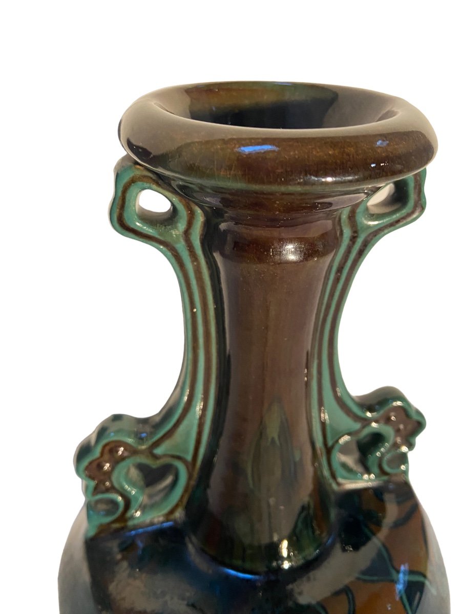 Rare Vase Gouda Art Nouveau -photo-2