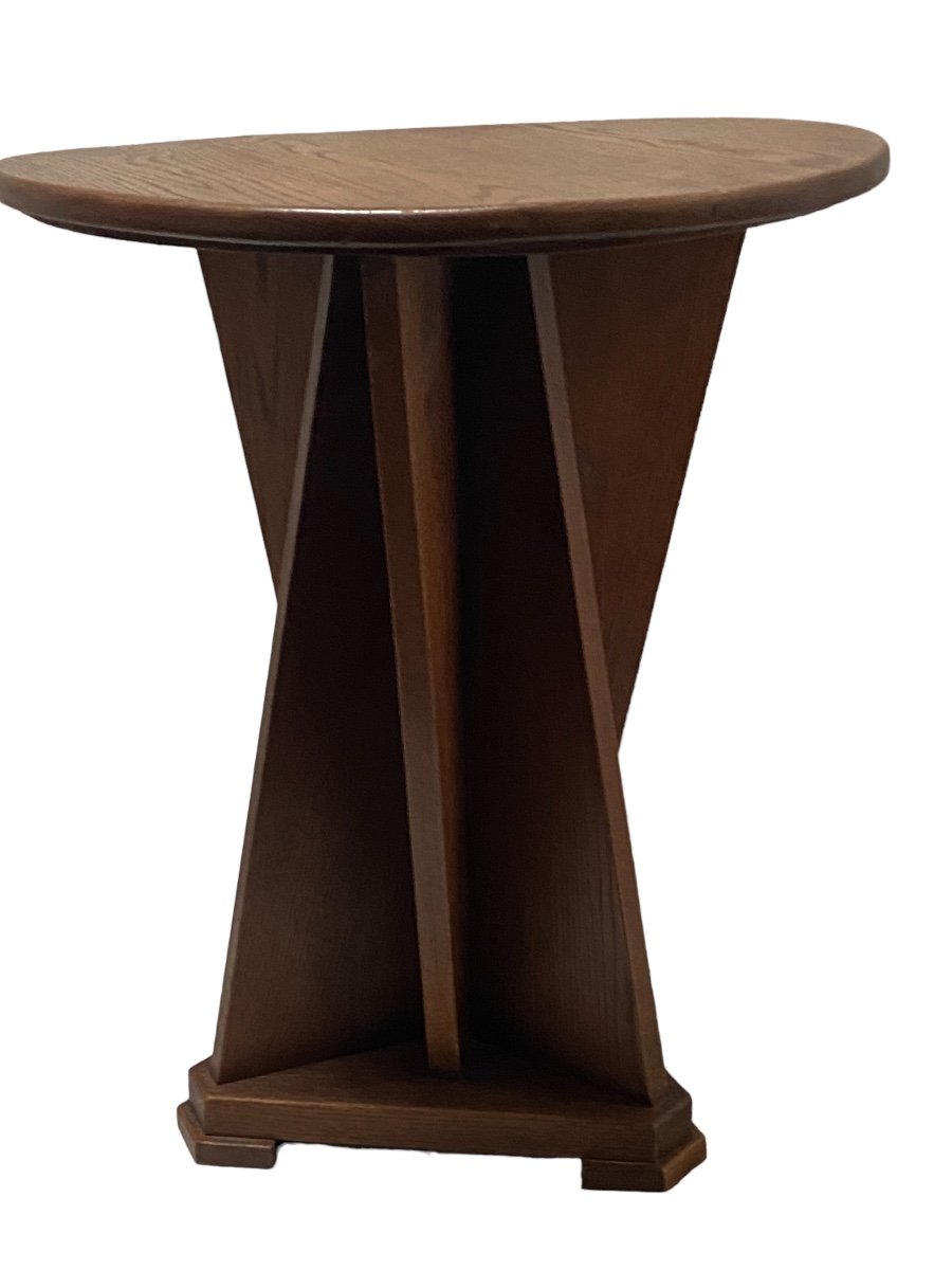 Art Deco Constructivist Pedestal Table