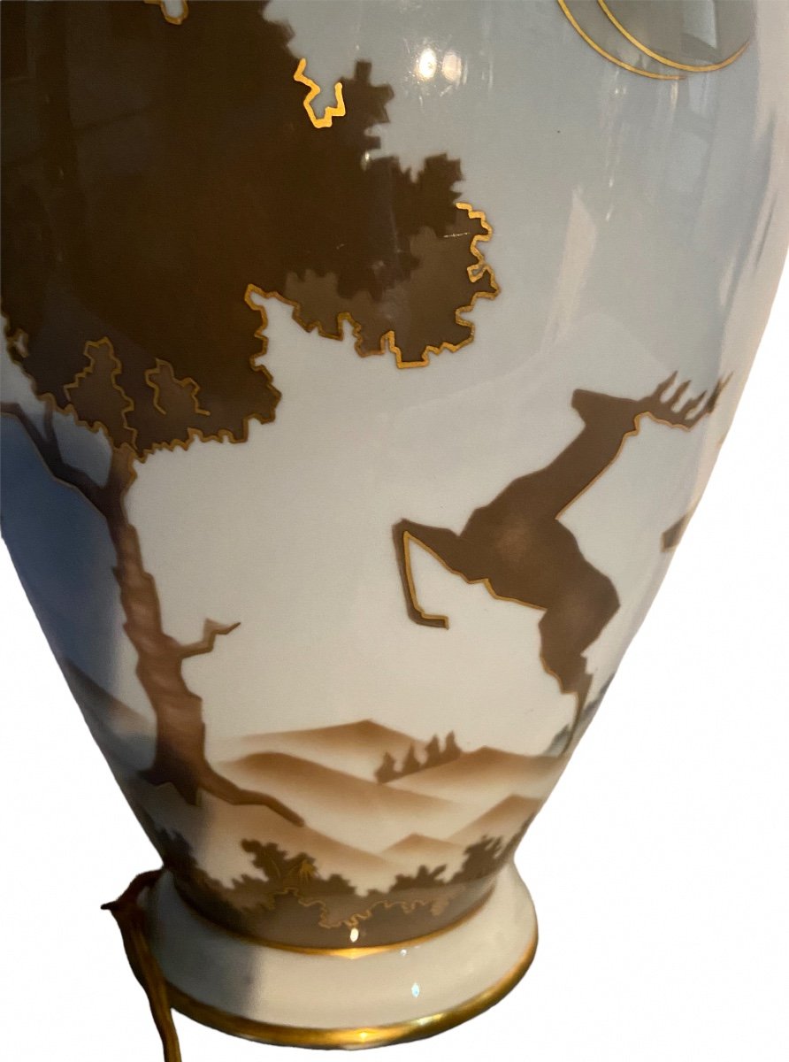 Magnifique Lampe De Rosenthal Année 50 Dans Le Style Art Déco -photo-1