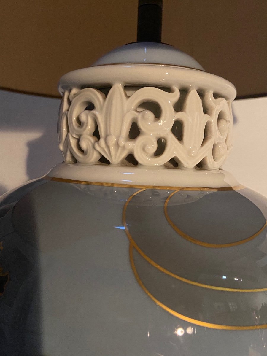 Magnifique Lampe De Rosenthal Année 50 Dans Le Style Art Déco -photo-3