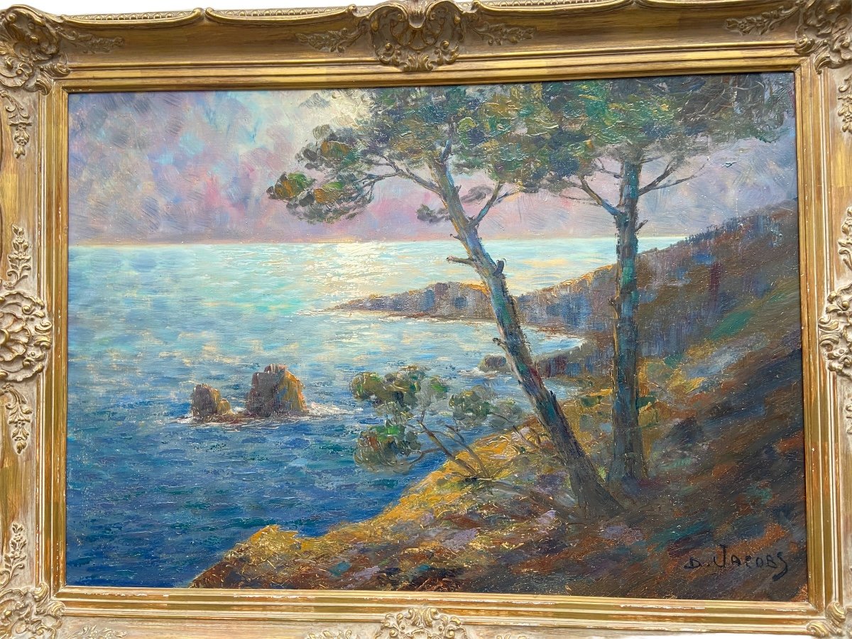 Paysage De La Côte D’azur Dieudonné Jacobs -photo-2