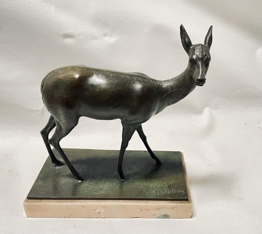 Animal Bronze - Signed Clemente Bertolini - Size 12x24x25cm