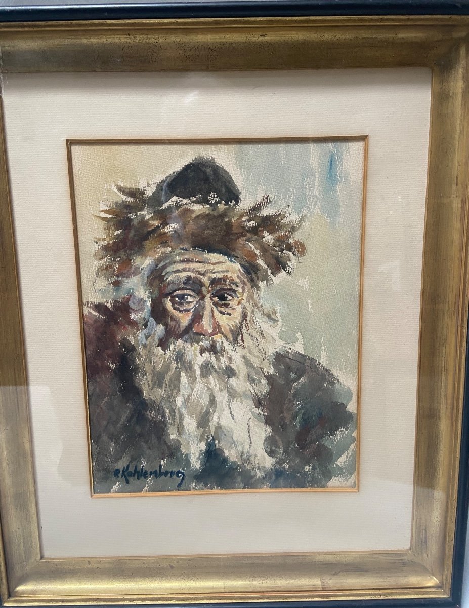 Portrait Of Rabbi By Pinhas Kahlenberg-photo-1
