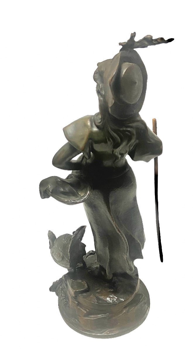Auguste Dewever Bronze Naughty Mascot. Belgian Artist-photo-3