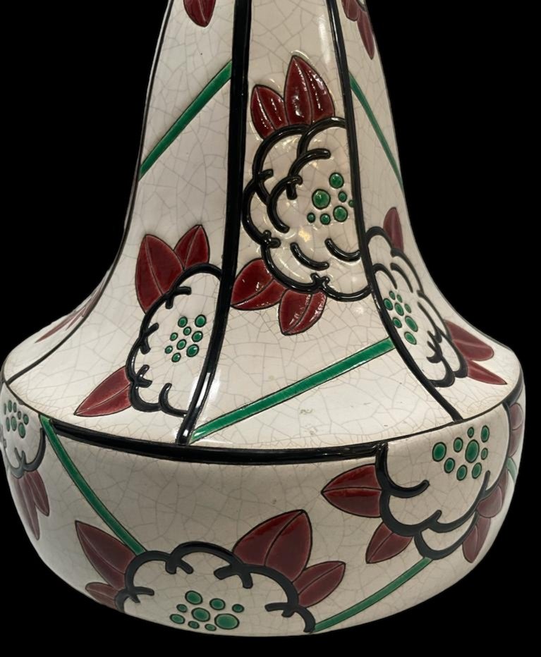 Vase De La Céramique  De Longwy Art Déco -photo-2