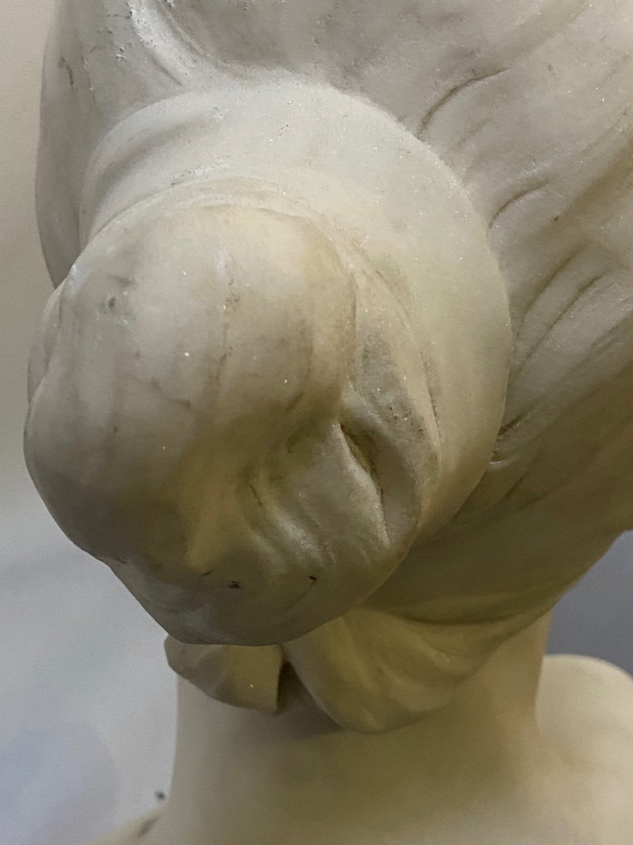 Bust Of Diana In Marble Alphonse Van Beurden 1896-photo-5