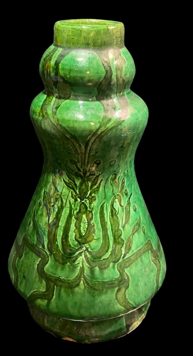 Superbe Vase Art Nouveau  En Faïence Allemagne ? Unique 