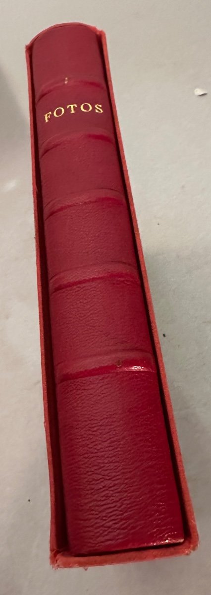 Art Deco Photo Album Leather Bound-photo-2