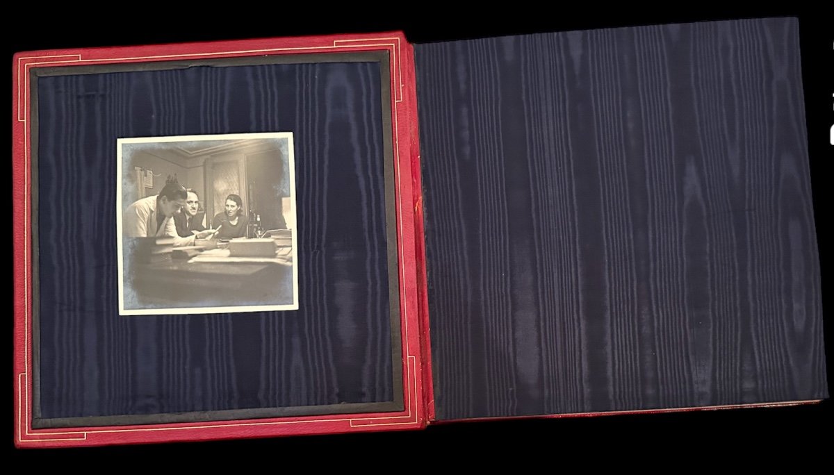 Art Deco Photo Album Leather Bound-photo-3