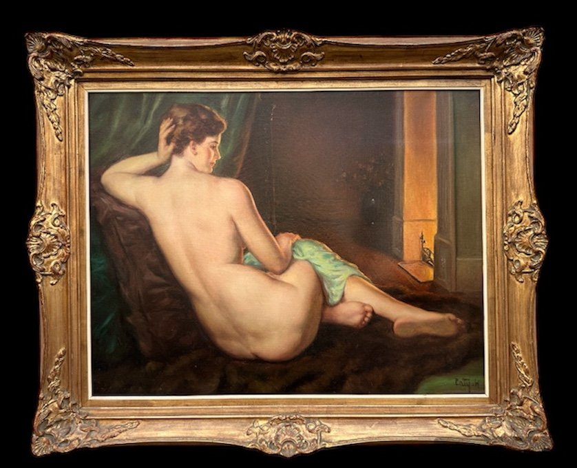 Female Nude By Charles Caty 1868-1947