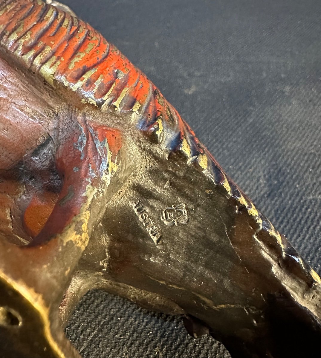 Pelican In Bronze Period 1930 (viennese Bronze)-photo-1