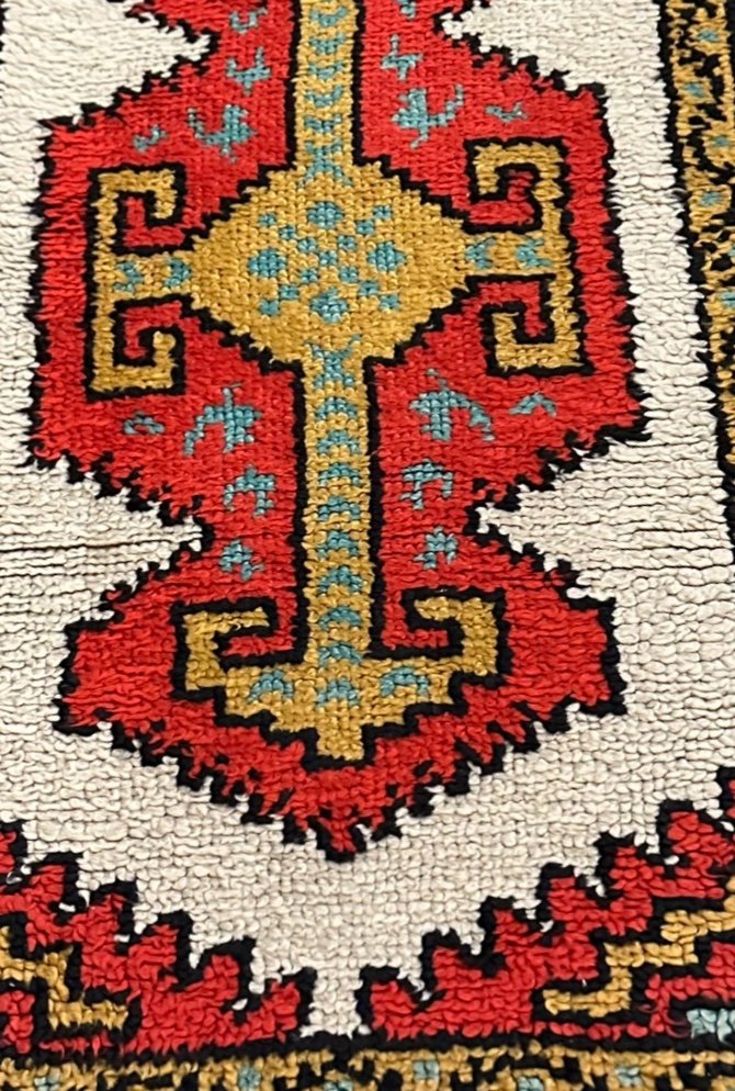 Paire De Tapis De Laine Art Deco Région De Courtrai Belgique -photo-4