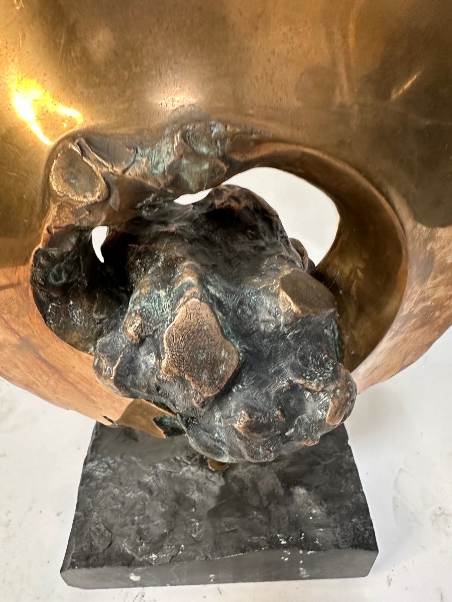 Sculpture en Bronze  Pour Le Restaurant La Truffe Noire Bruxelles 1991 n°1/50-photo-4