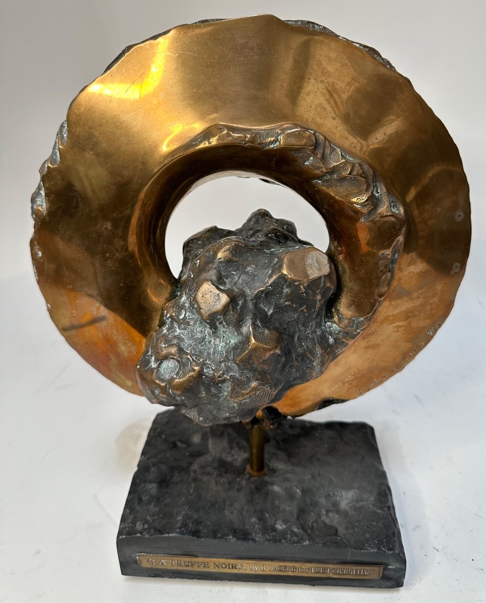 Sculpture De Truffe En Bronze Commande Spéciale Pour Le Restaurant La Truffe Noir Bruxelles 1991-photo-4