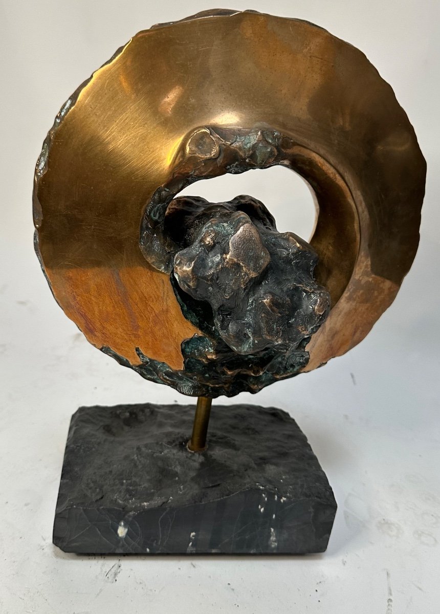 Sculpture De Truffe En Bronze Commande Spéciale Pour Le Restaurant La Truffe Noir Bruxelles 1991