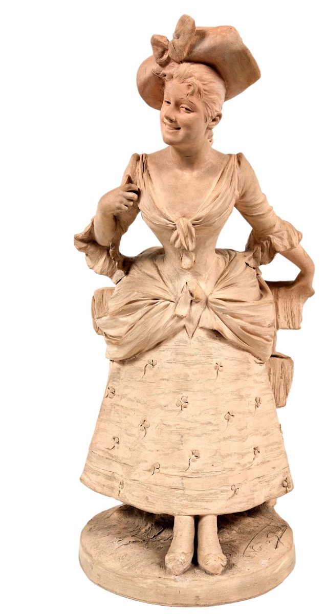 The Terracotta Bourgeoise By Georges Van Der Straeten Belgian Artist
