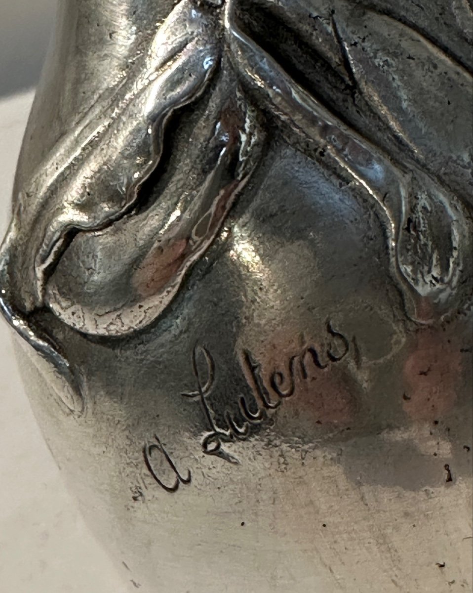  Art Nouveau Vase Signed A Lutens Belgian Artist-photo-1