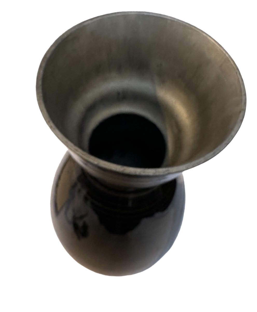 Large Art Deco Glass Vase By Doyen Attribute Baugniet-photo-3