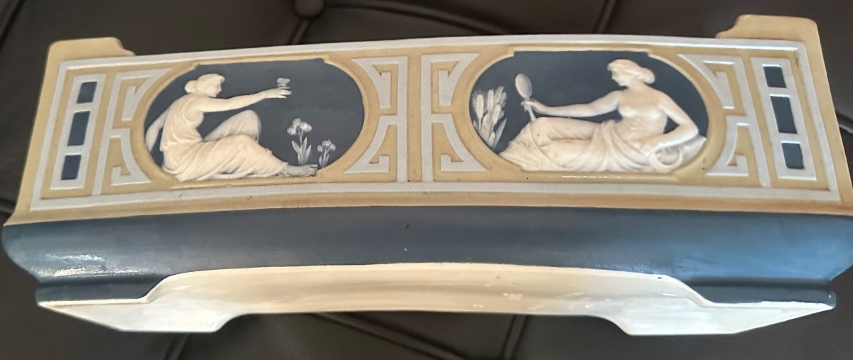 Art Nouveau Planter In Villeroy Boch Mettlach German-photo-3