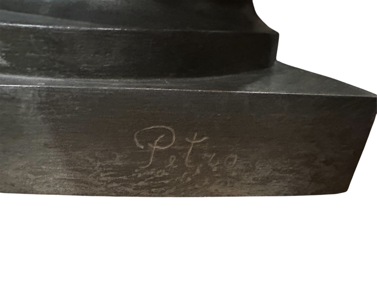 Imposing  Signed  Art Nouveau Vase A Petro-photo-4