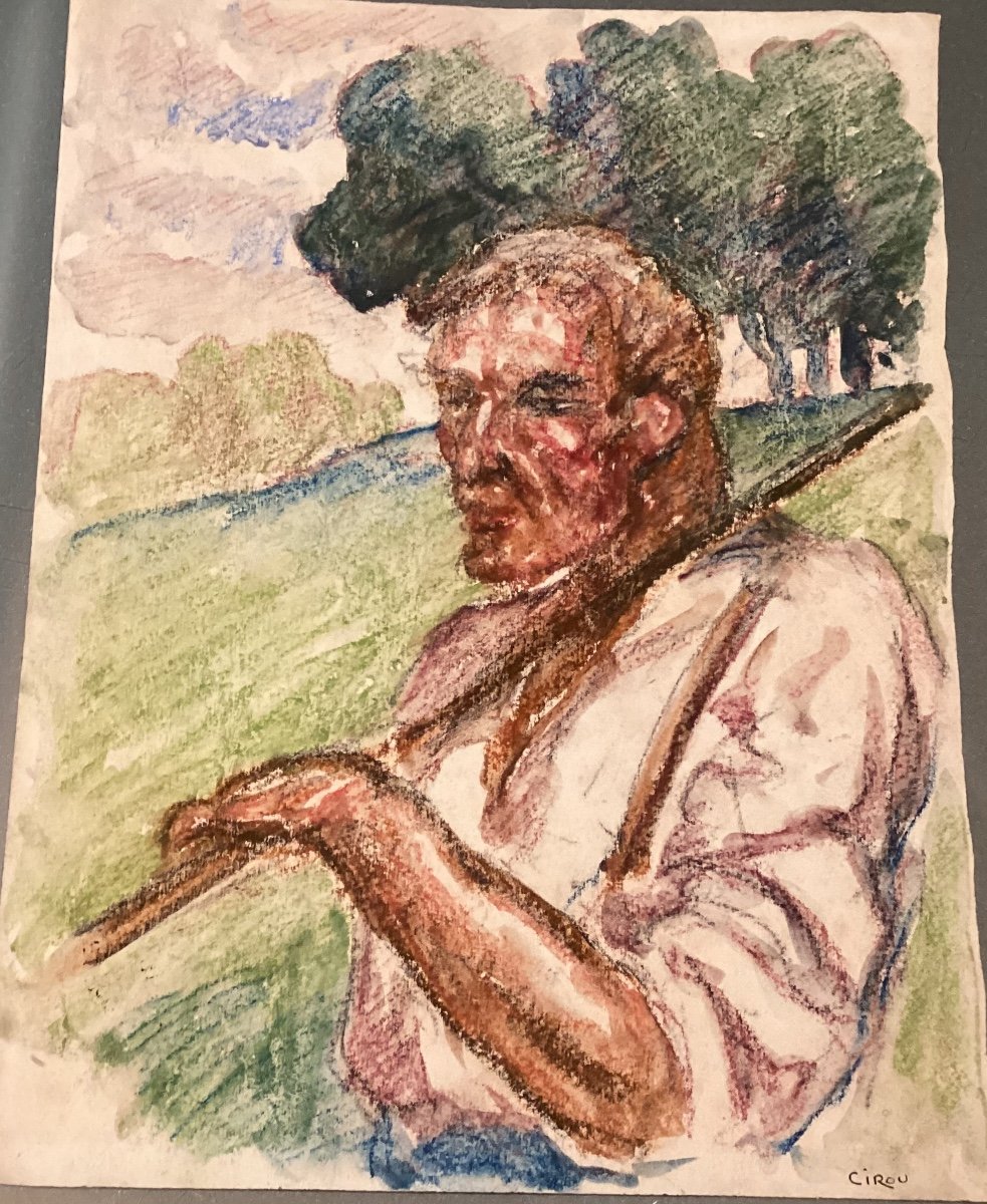 Lot De 6 Aquarelles De Paul Cirou -photo-1