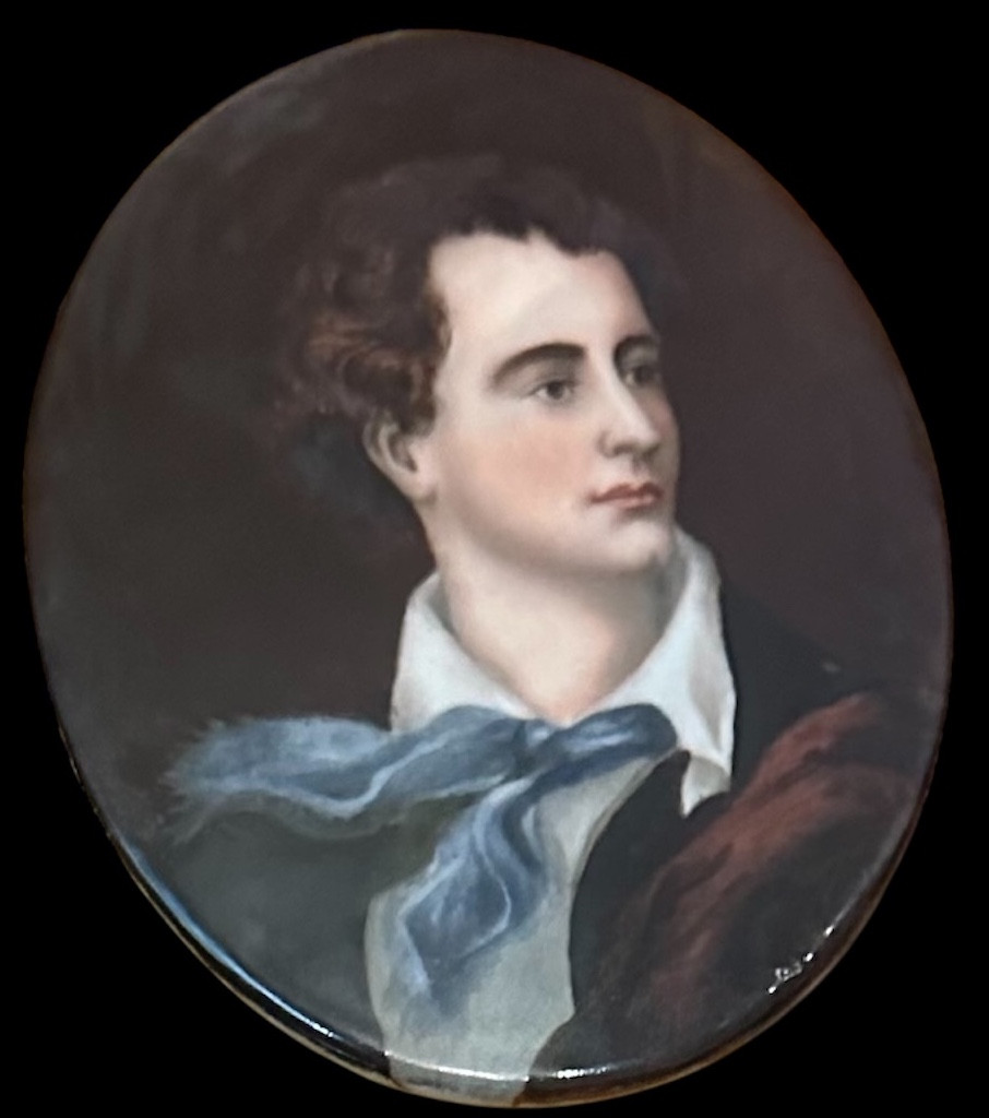 Small Porcelain Plaque By Lord Biron 1899