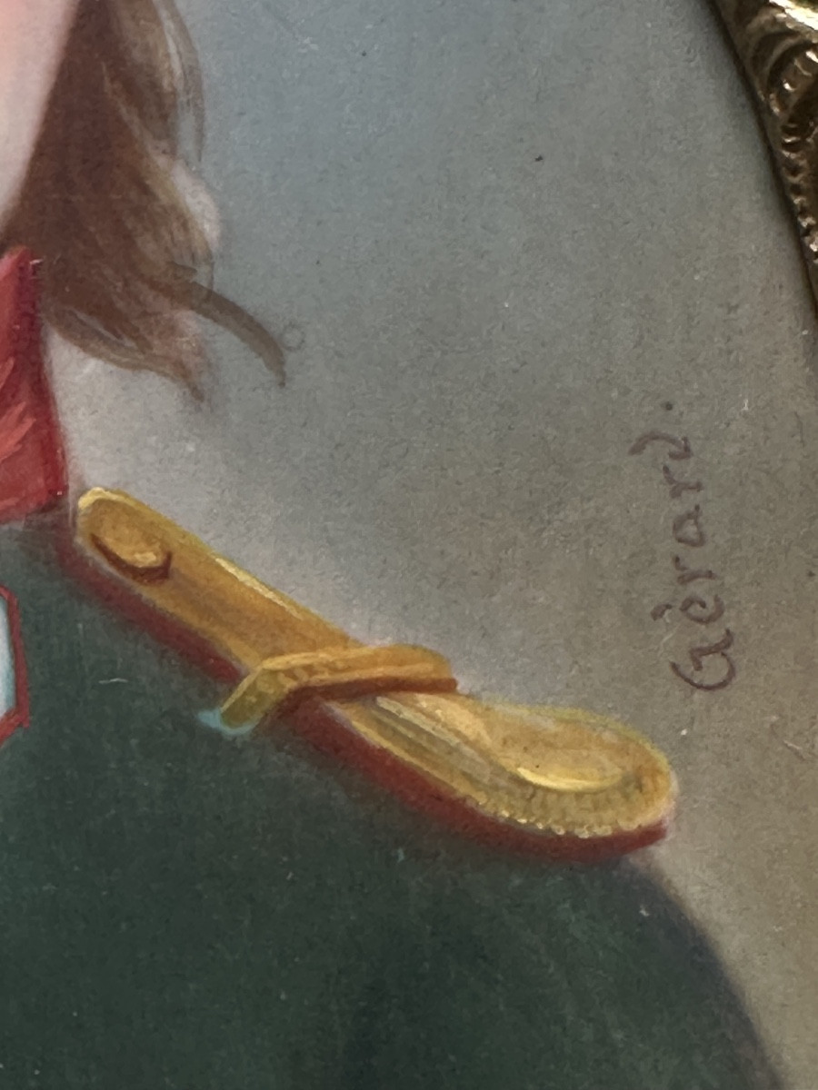 Miniature Napoleon Bonaparte  Signed Gerard -photo-4