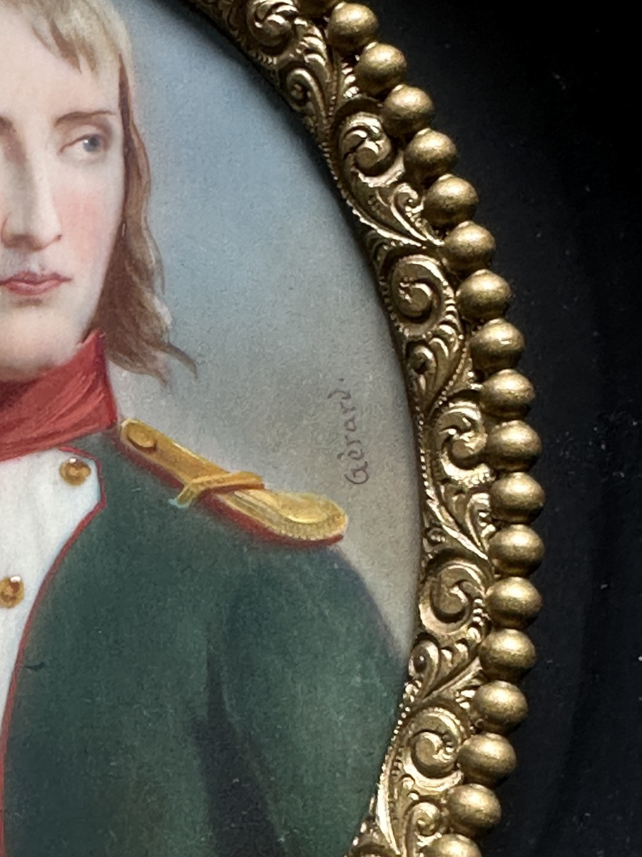 Miniature Napoleon Bonaparte  Signed Gerard -photo-2