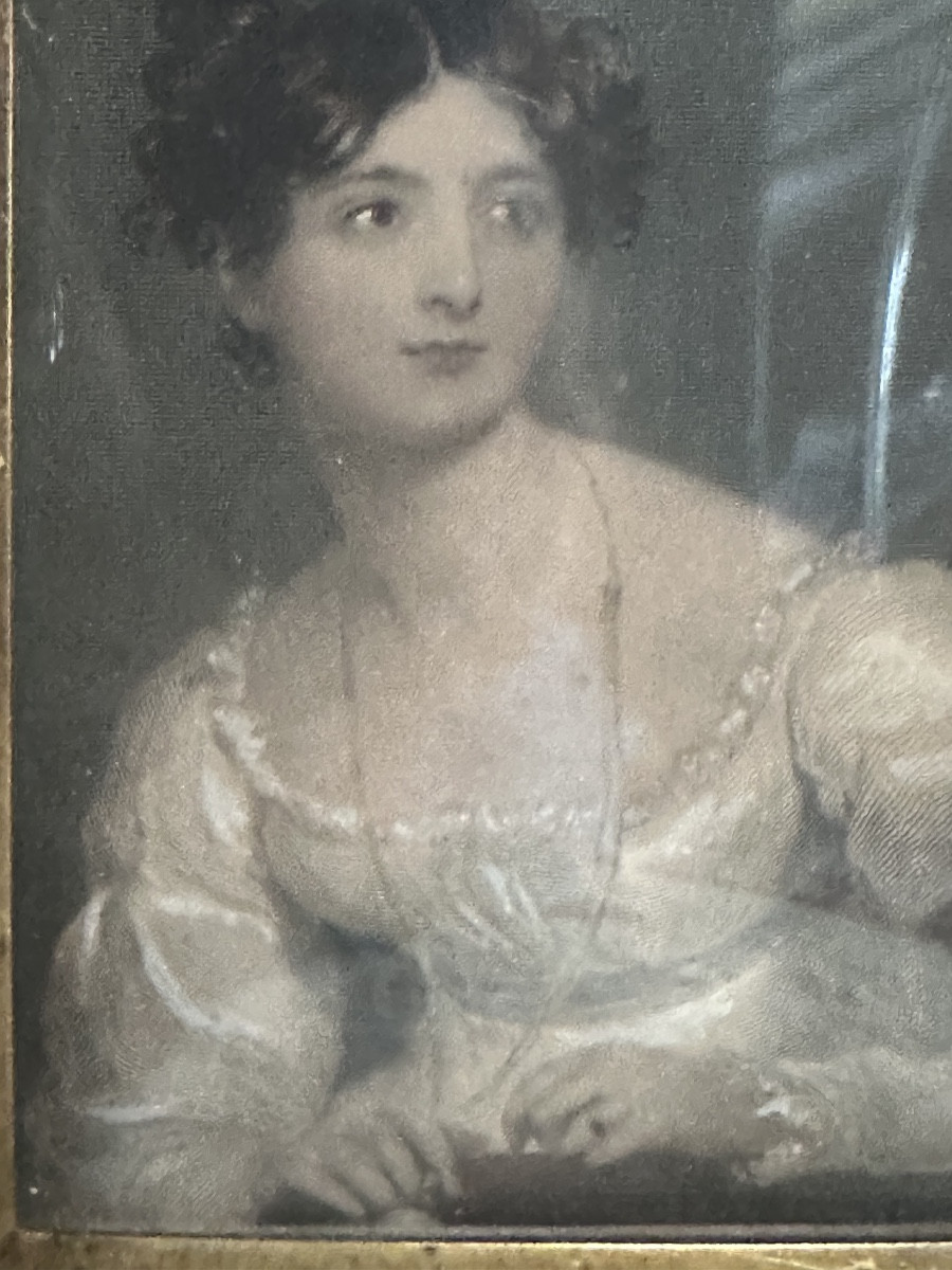 Miniature And Watercolor By Harriet Arbuthnot By Sir. Thomas Lawrence 1826-photo-4