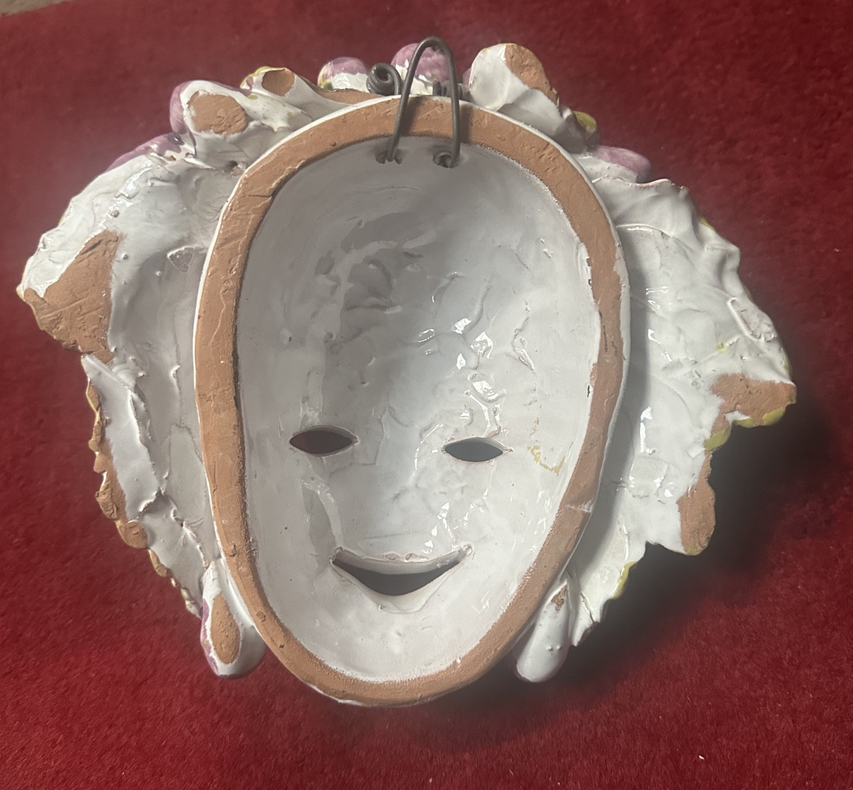 Italian Ceramic Mask Circa 1980 -photo-1