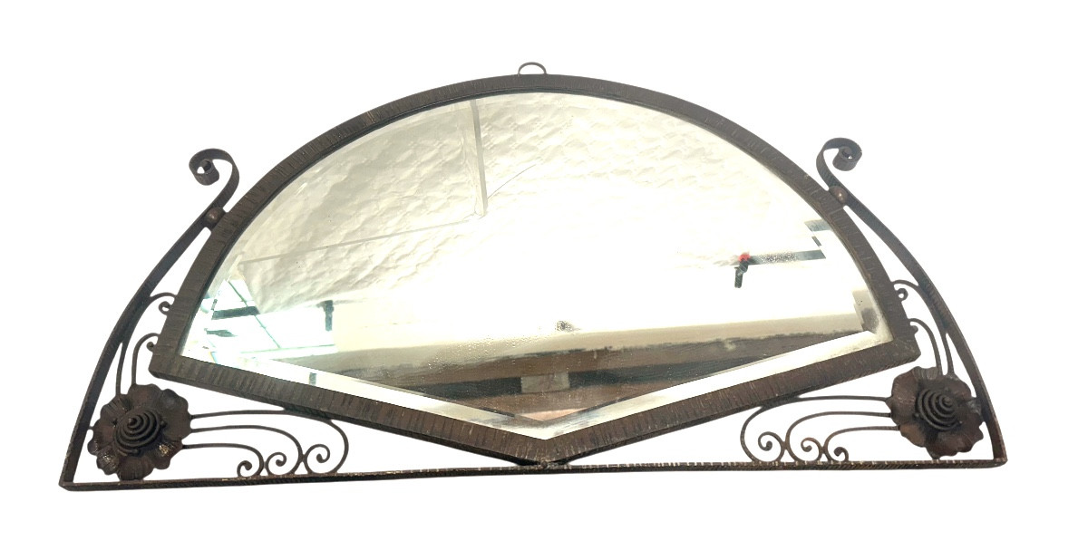 Miroir Art Déco Modèle éventail Attribué à François Carion