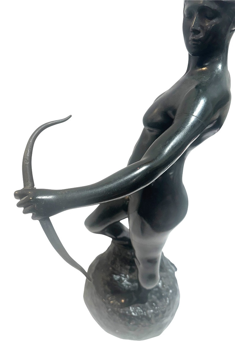 Bronze Diane chasseresse fin 19e -photo-2