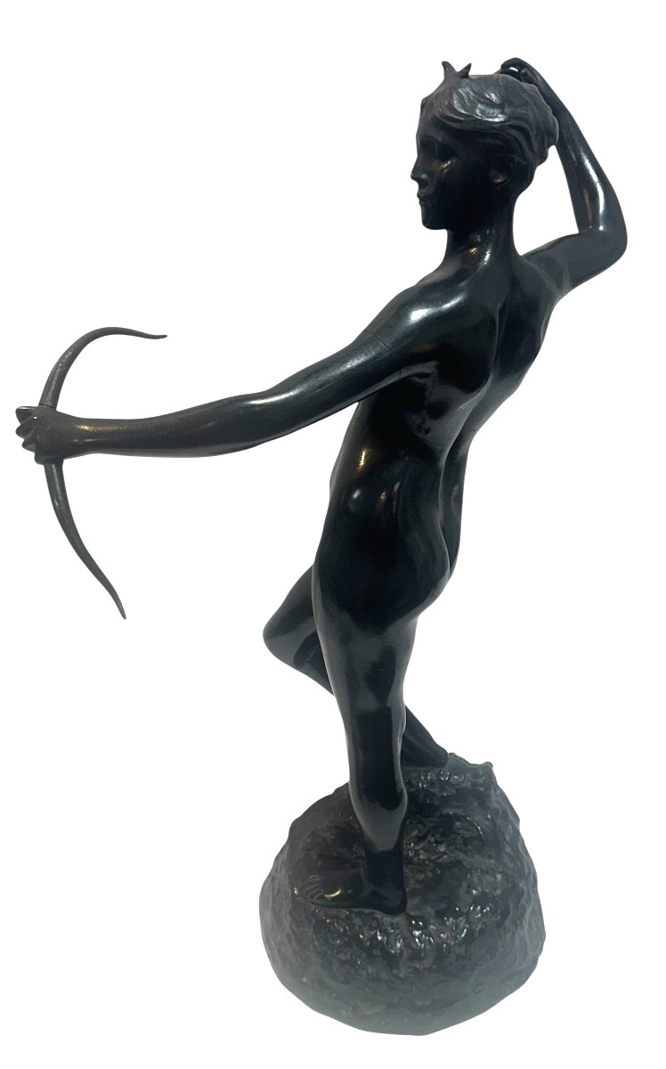 Bronze Diane chasseresse fin 19e -photo-6