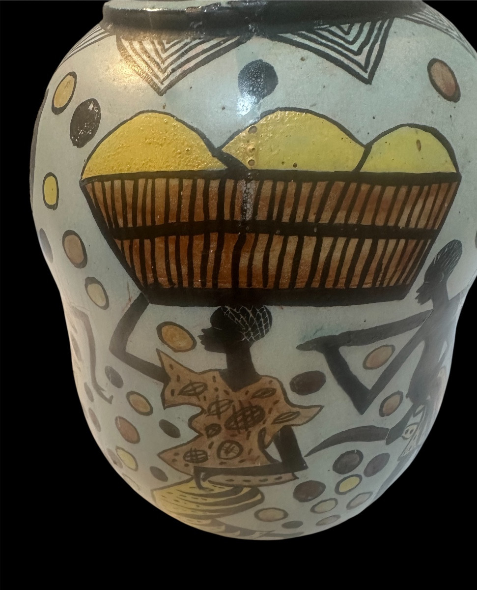 Vase africaniste vers 1960 Congo -photo-2