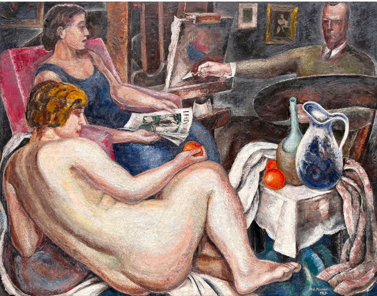L’artiste et c’est modèles Maurice Georges Poncelet 1925
