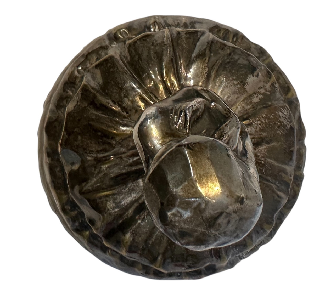 Art Deco Silver Metal Liquor Cellar Sculpture.-photo-4