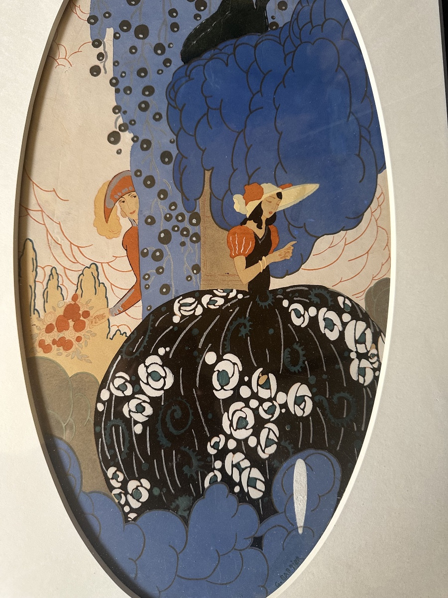 La belle et l’arlequin  voyeur Georges Barbier -photo-1
