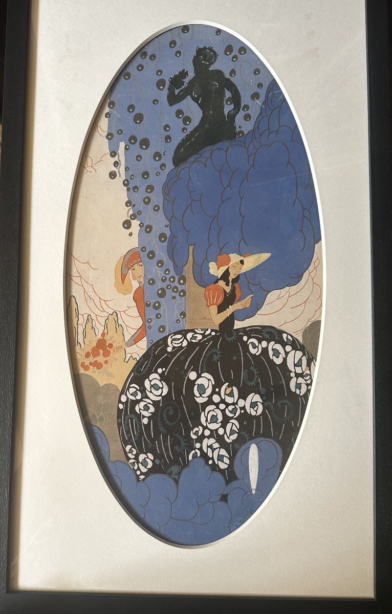 La belle et l’arlequin  voyeur Georges Barbier -photo-2