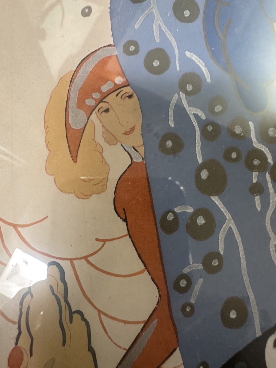 La belle et l’arlequin  voyeur Georges Barbier -photo-3
