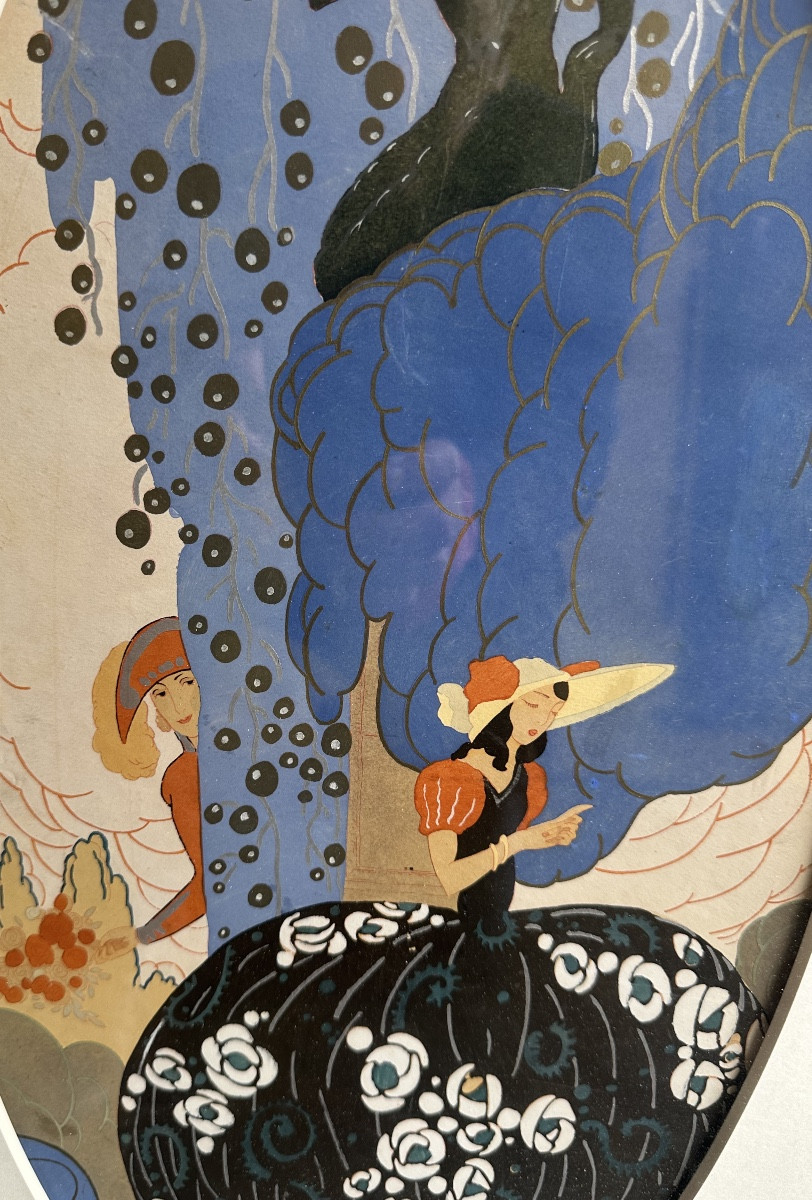 La belle et l’arlequin  voyeur Georges Barbier -photo-5