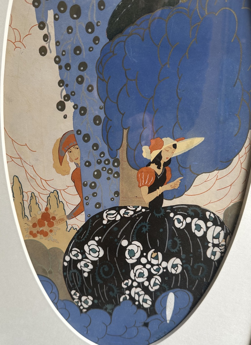 La belle et l’arlequin  voyeur Georges Barbier -photo-4