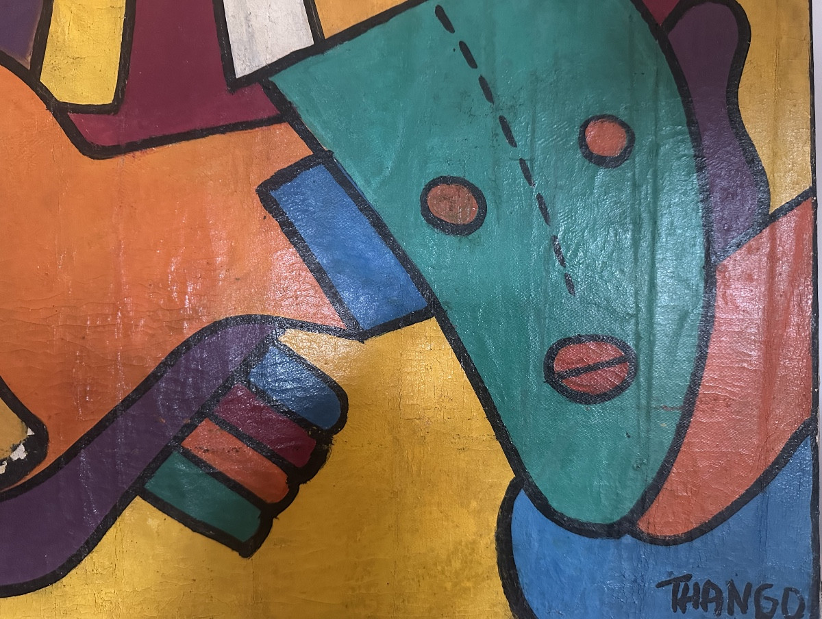 Painting By Congolese Painter François Thango, Polo Polo School -photo-4