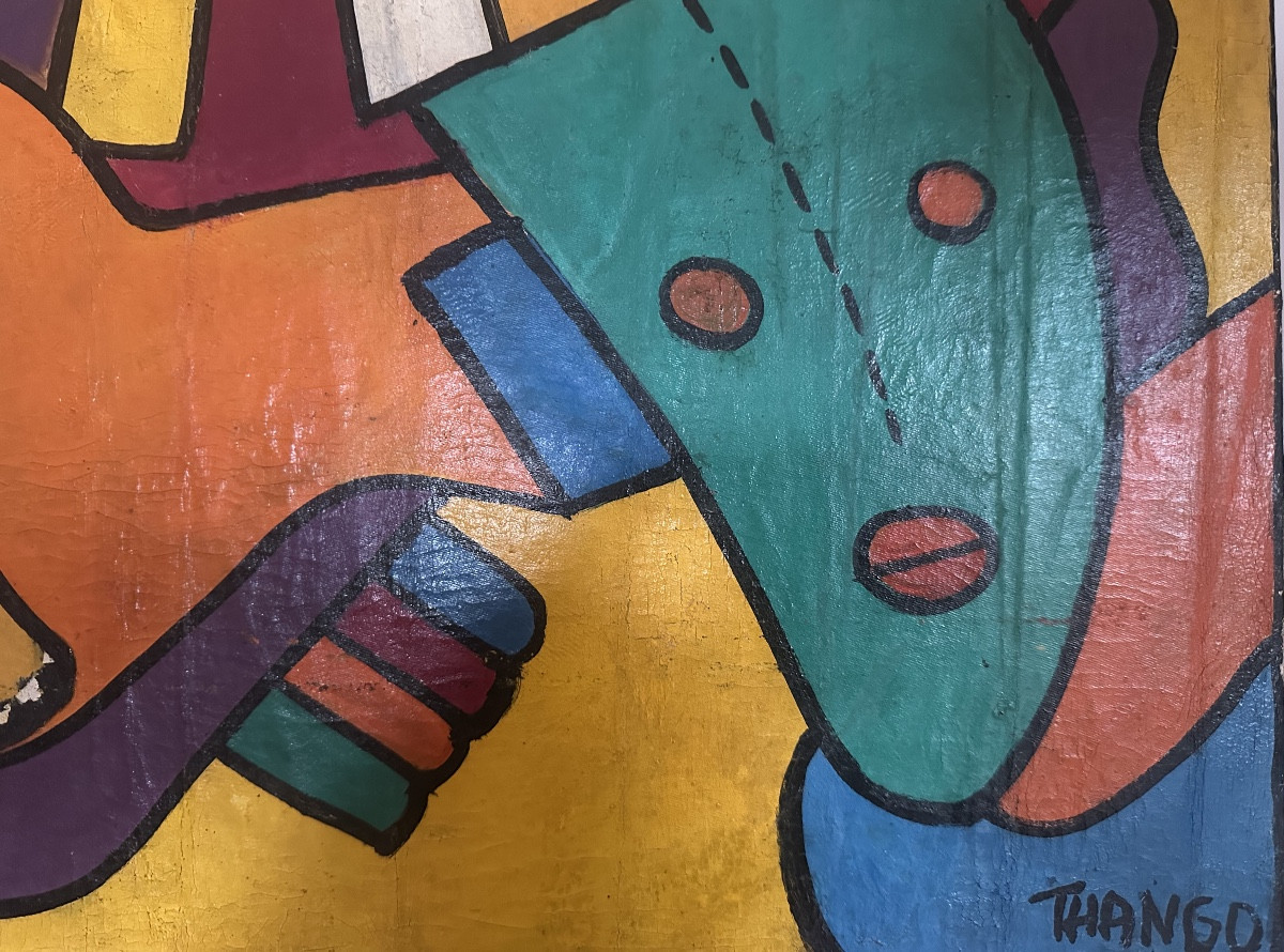 Painting By Congolese Painter François Thango, Polo Polo School -photo-1