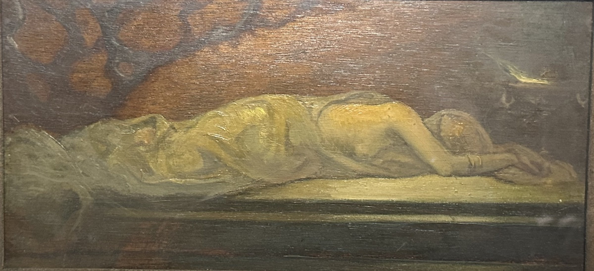 La Pierre Expiratoire de Jean François De Boever tableau symboliste .-photo-1