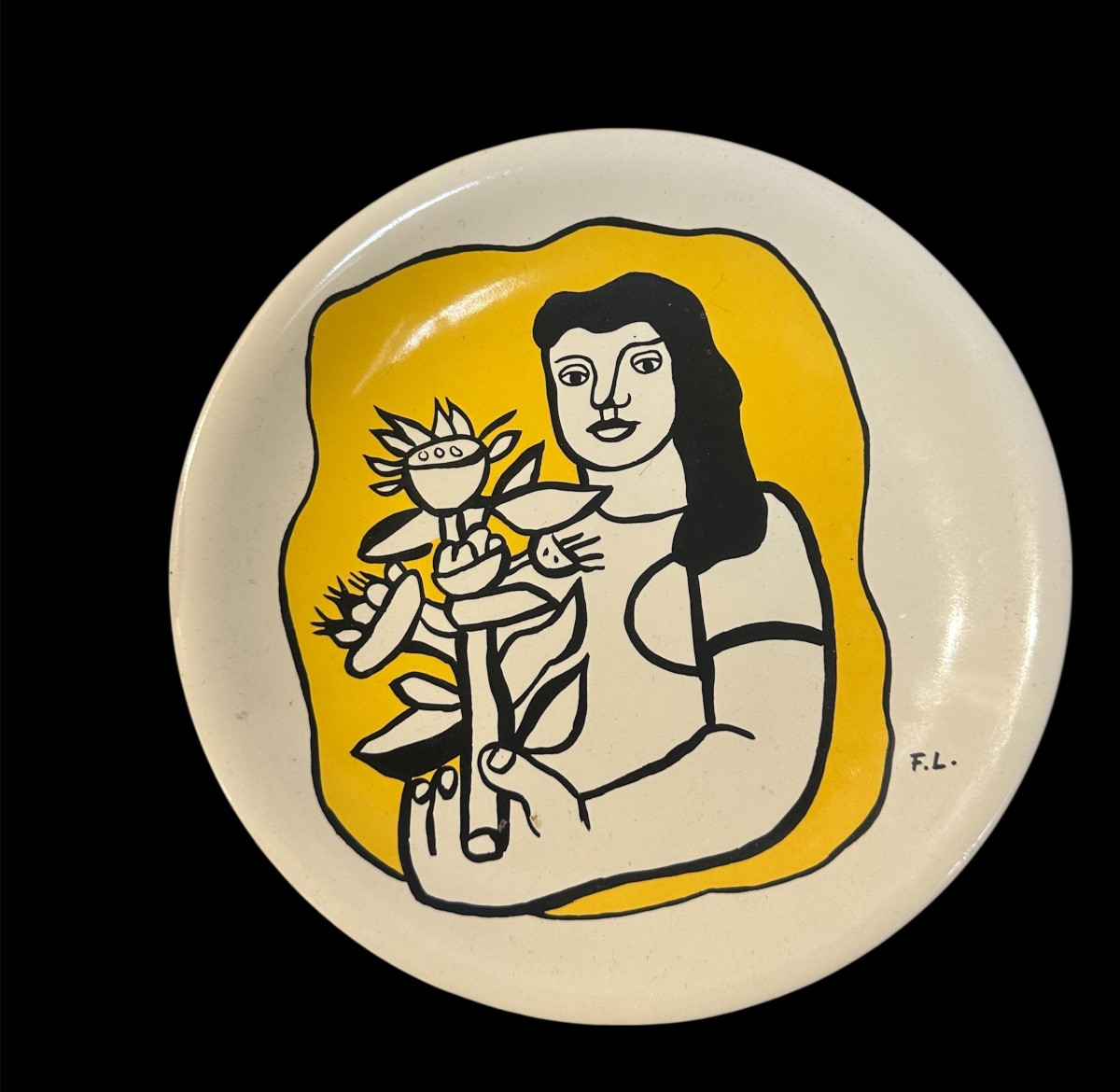 Série de 4 assiettes d’édition moderne de Fernand Léger.-photo-4