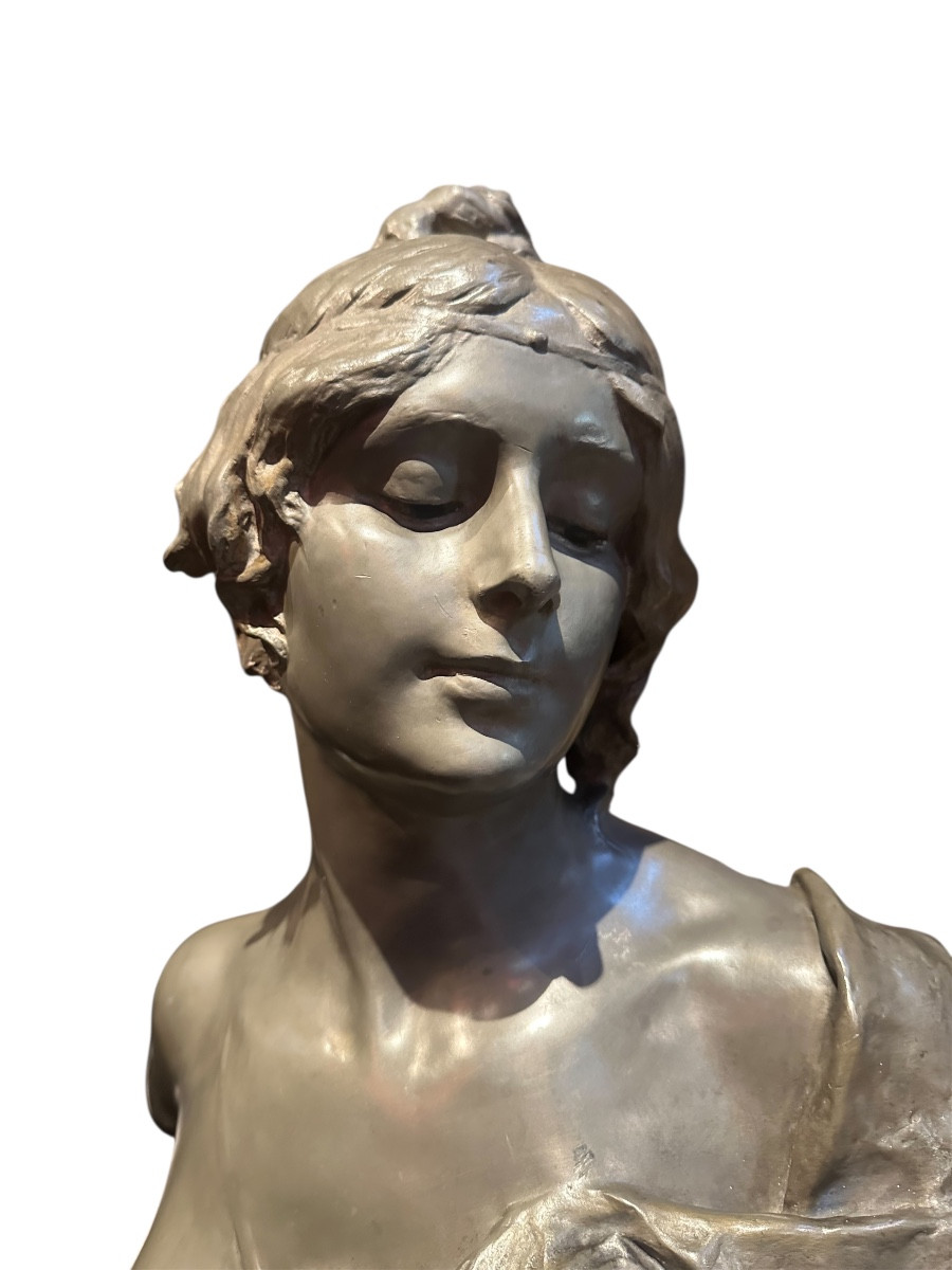 Buste de Cloe de Mérode de Leopold Berstamm école russe sculpteur au musée Grevin -photo-1
