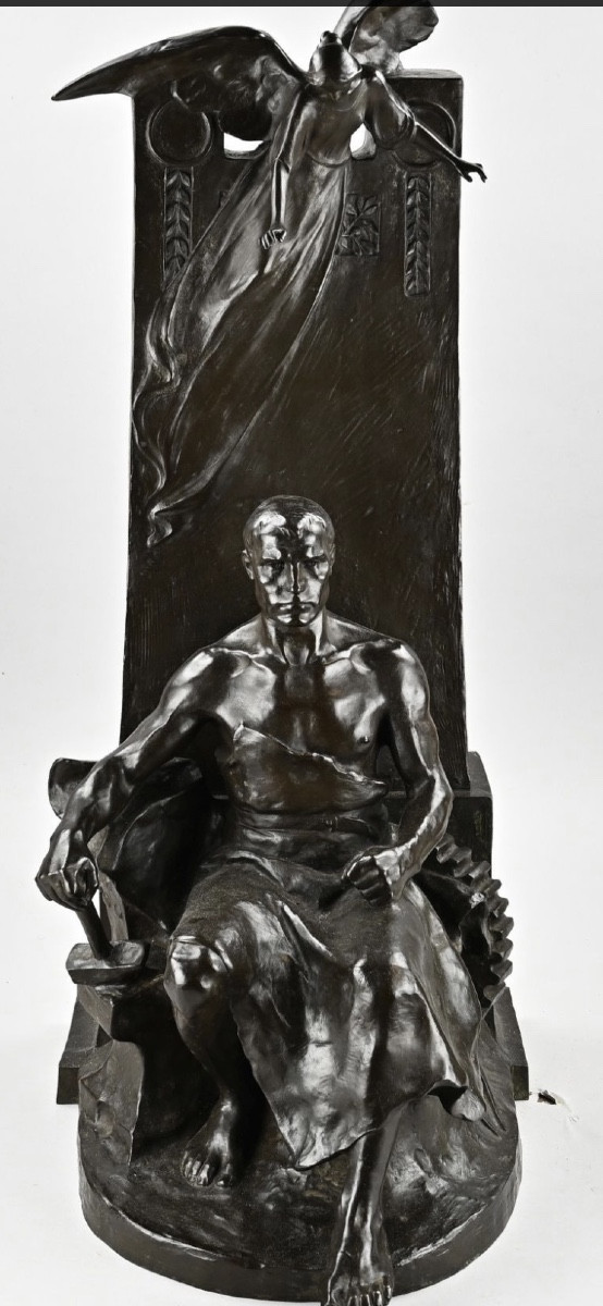 Hans Müller Austrian School 1873-1937 Symbolist Bronze Prototype 