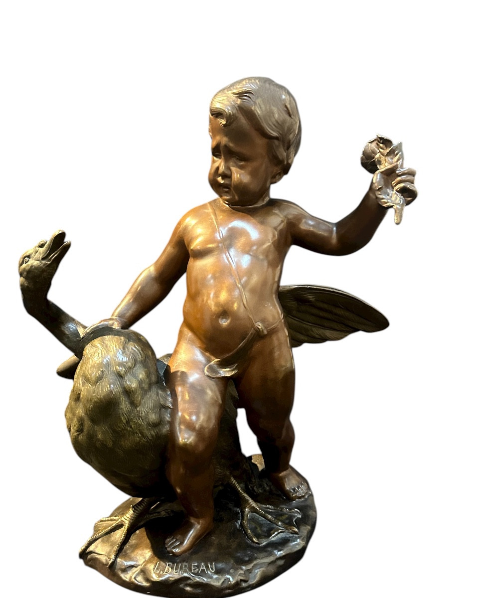 The Child And The Goose By Léon Bureau 