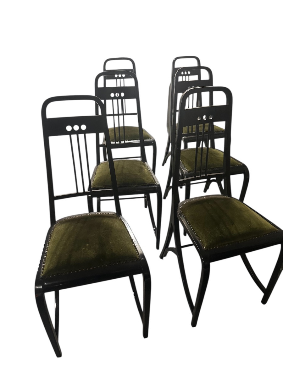 Série de  6 chaises Thonet modèle 511 -photo-3