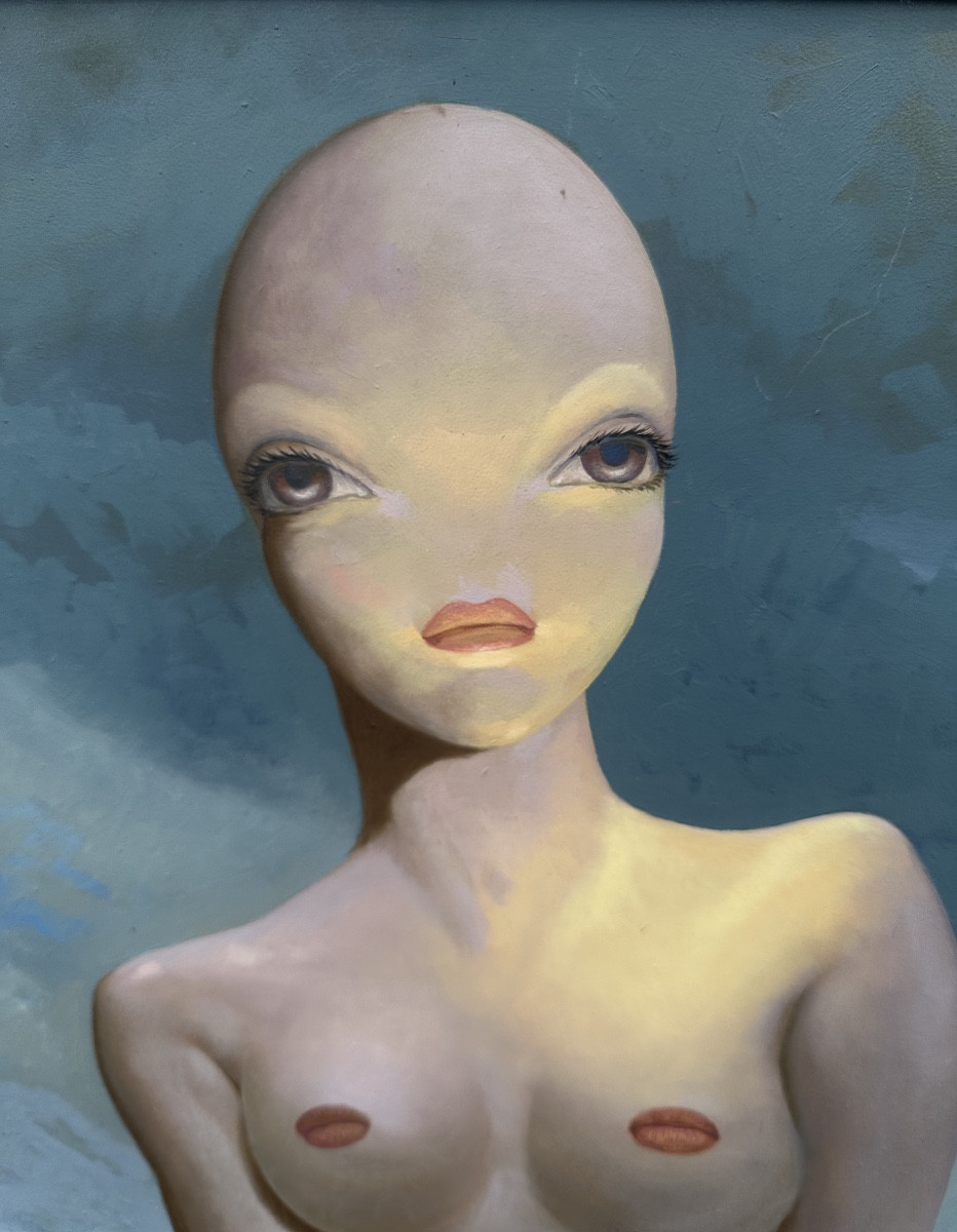 Couple de femme surréaliste Arthur Maria Rener école Belge -photo-2